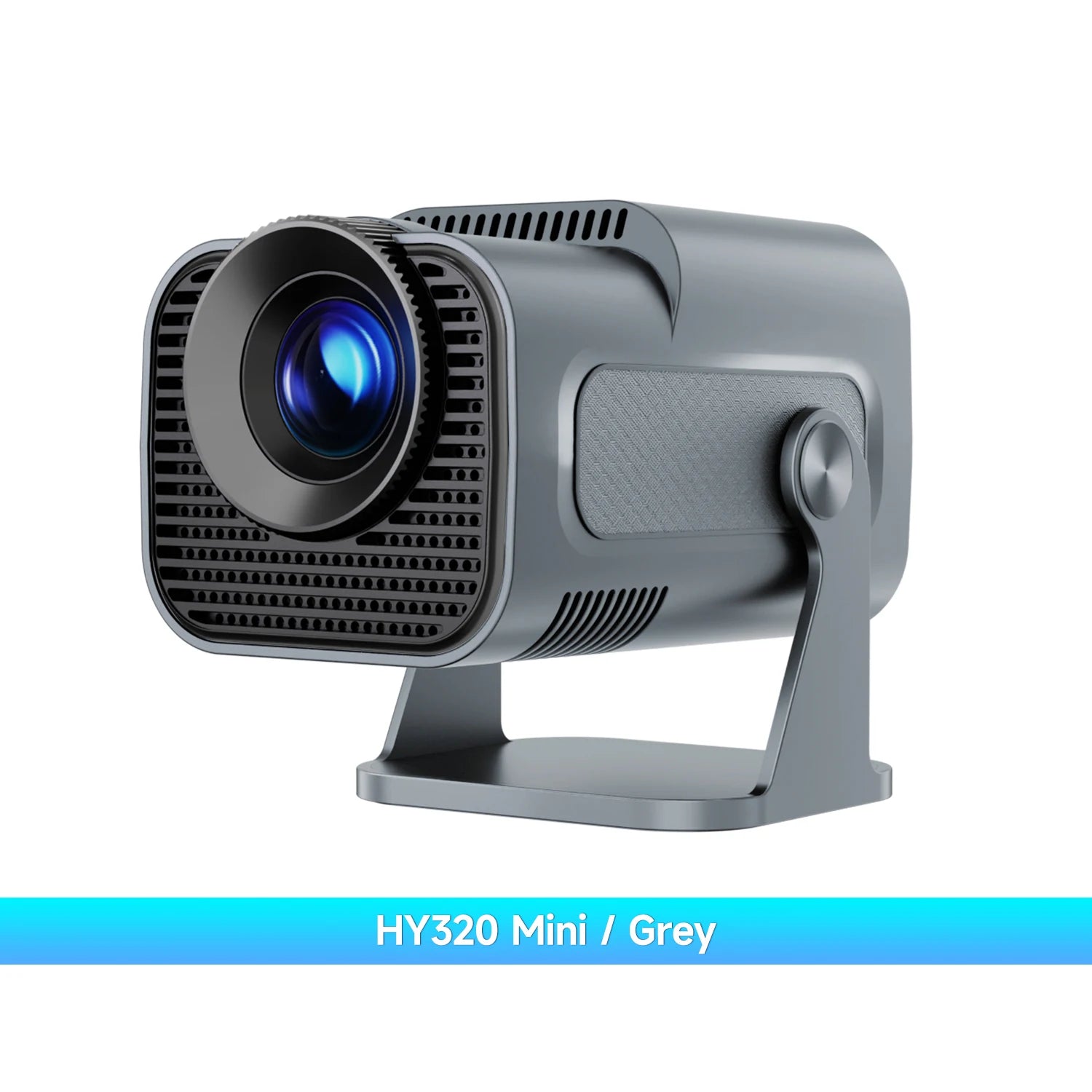HY320 Mini 720P Android 11 4K Projector - 300 ANSI, Wifi6, BT5.0, Portable & 180° Rotatable for Outdoor Cinema Fun!
