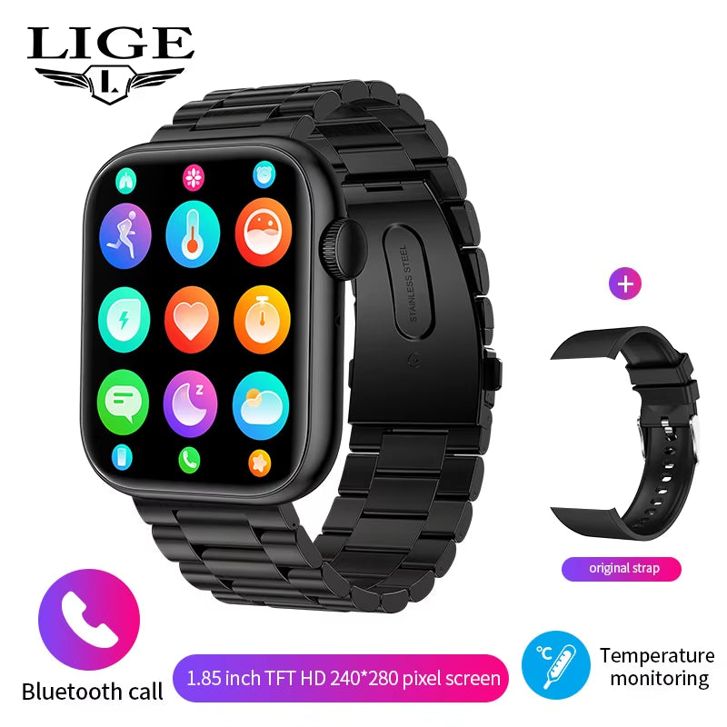 2025 Smart Watch - Wireless Charging, Bluetooth Calls, Customizable Faces for Men & Women, Fitness Tracker