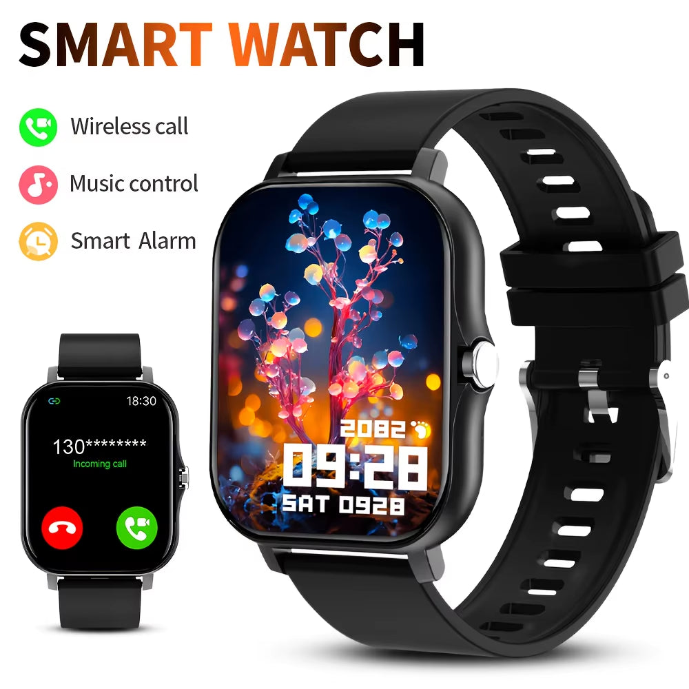 2025 Smart Watch - Bluetooth Call & Message Reminder, Full Touch Screen, Perfect Gift for Fitness Enthusiasts!