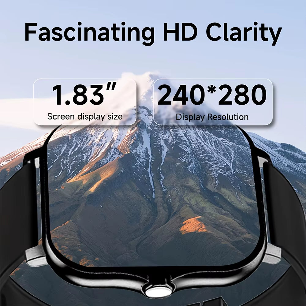 2025 Smart Watch - Bluetooth Call & Message Reminder, Full Touch Screen, Perfect Gift for Fitness Enthusiasts!