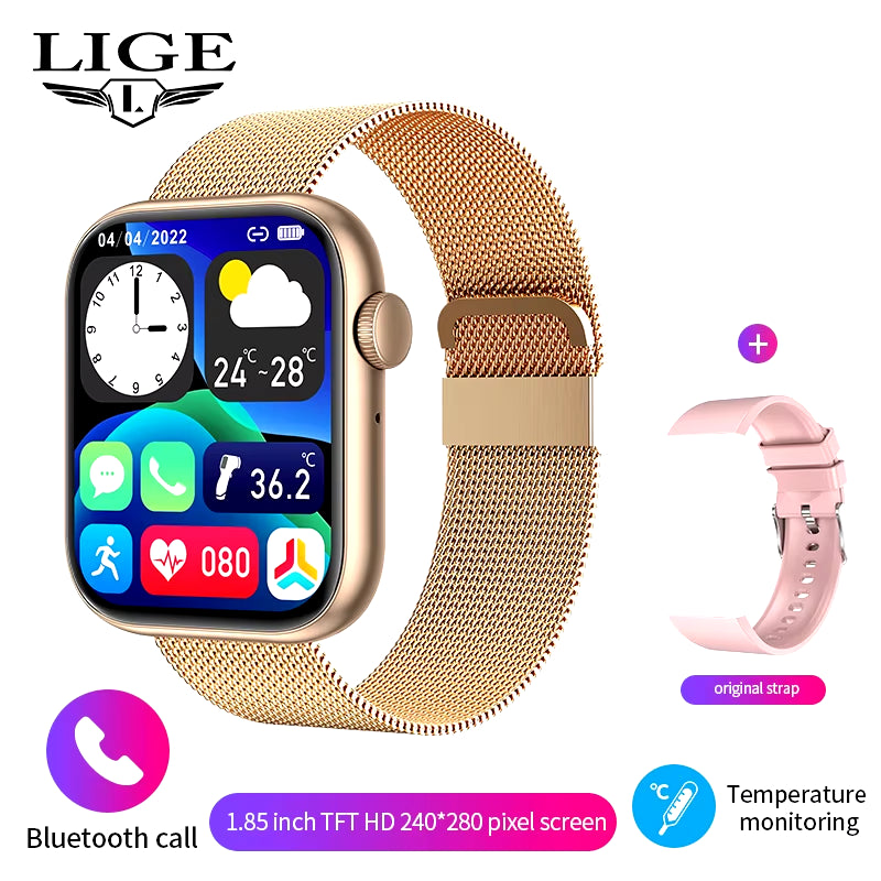 2025 Smart Watch - Wireless Charging, Bluetooth Calls, Customizable Faces for Men & Women, Fitness Tracker