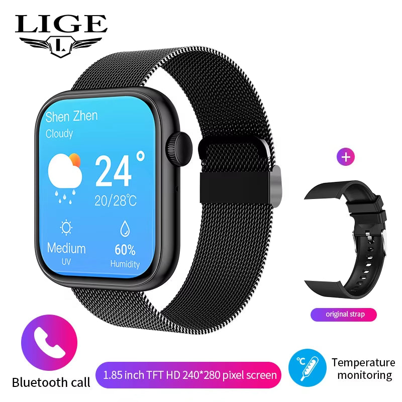 2025 Smart Watch - Wireless Charging, Bluetooth Calls, Customizable Faces for Men & Women, Fitness Tracker